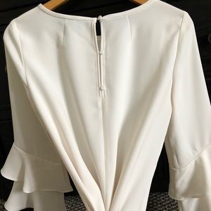 J Crew Bell-sleeve Top in Drapey Crepe - 6T Ivory